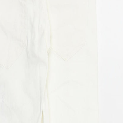 Zara Womens White Cotton Skinny Jeans Size 28 in L30 in Regular Zip