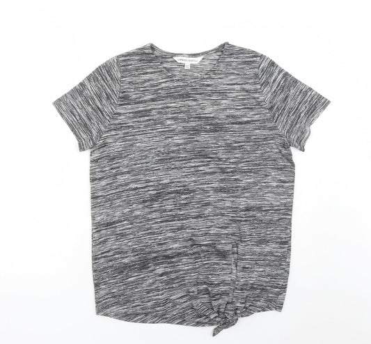 Capsule Womens Grey Polyester Basic T-Shirt Size 14 Round Neck