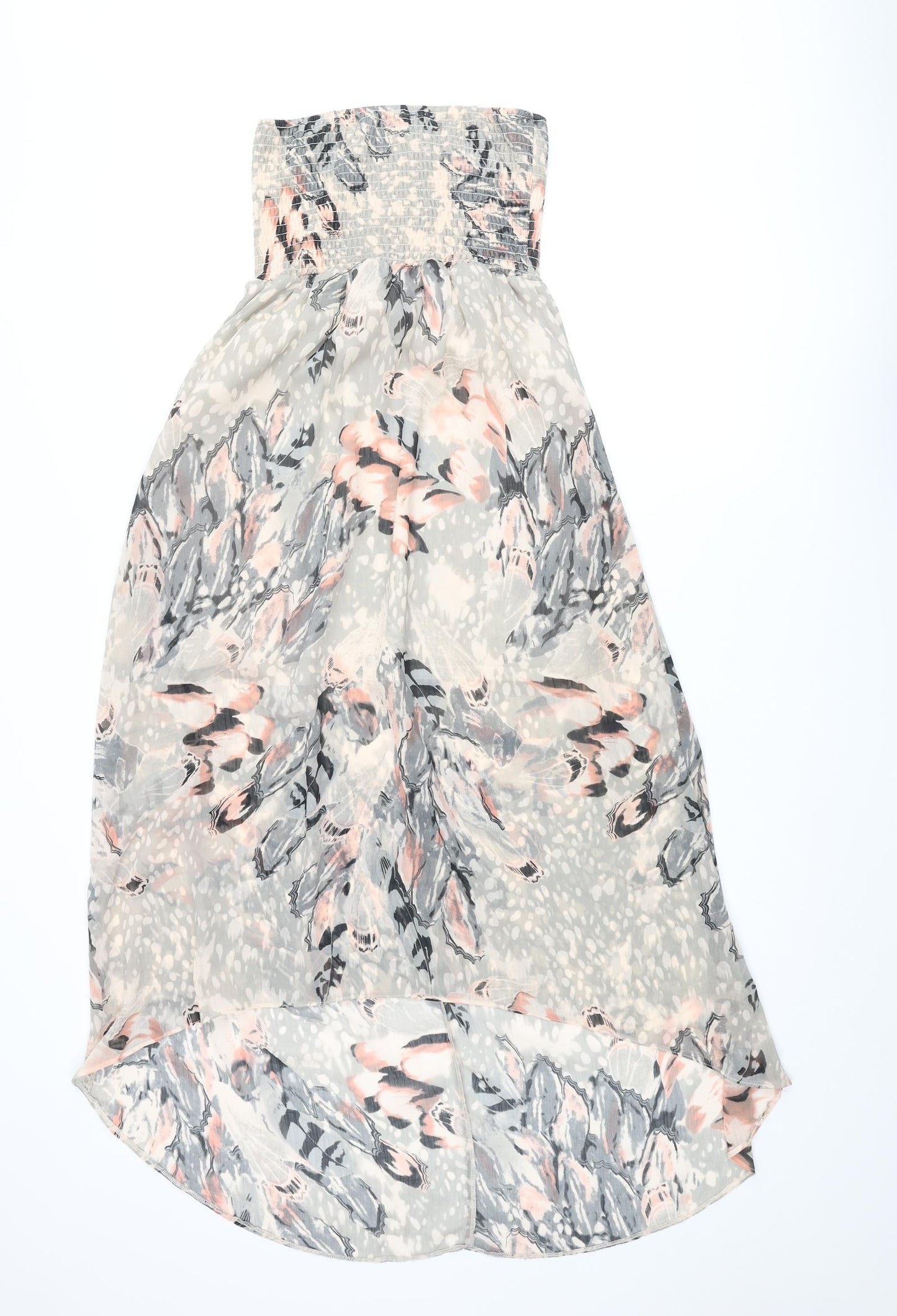 Miss Selfridge Womens Multicoloured Geometric Polyester Fit & Flare Size 4 Square Neck Pullover