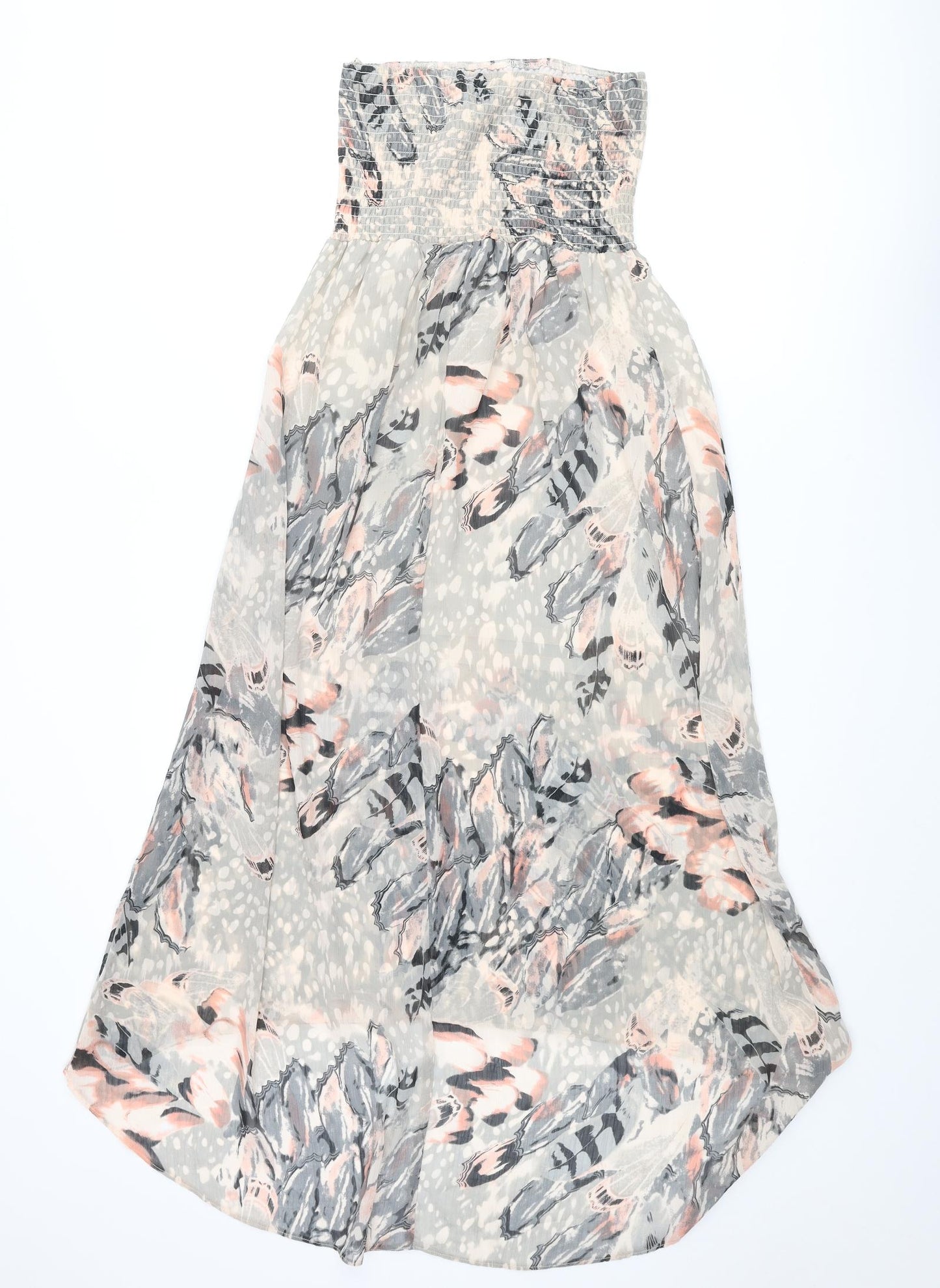 Miss Selfridge Womens Multicoloured Geometric Polyester Fit & Flare Size 4 Square Neck Pullover