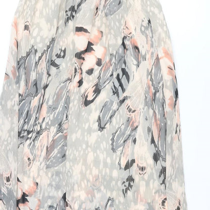 Miss Selfridge Womens Multicoloured Geometric Polyester Fit & Flare Size 4 Square Neck Pullover