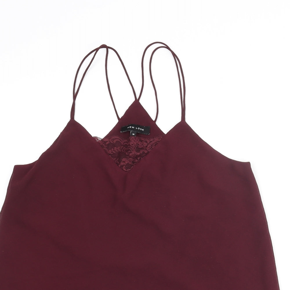 Womens UK Size 10 New Look Orange Camisole Blouse