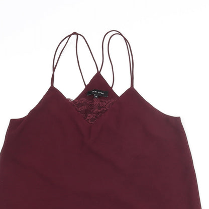 Womens UK Size 10 New Look Orange Camisole Blouse