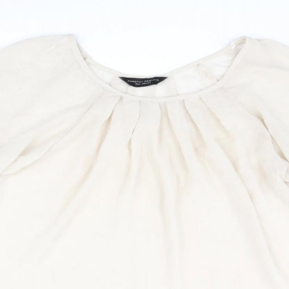 Womens UK Size 12 Dorothy Perkins Beige Basic Blouse