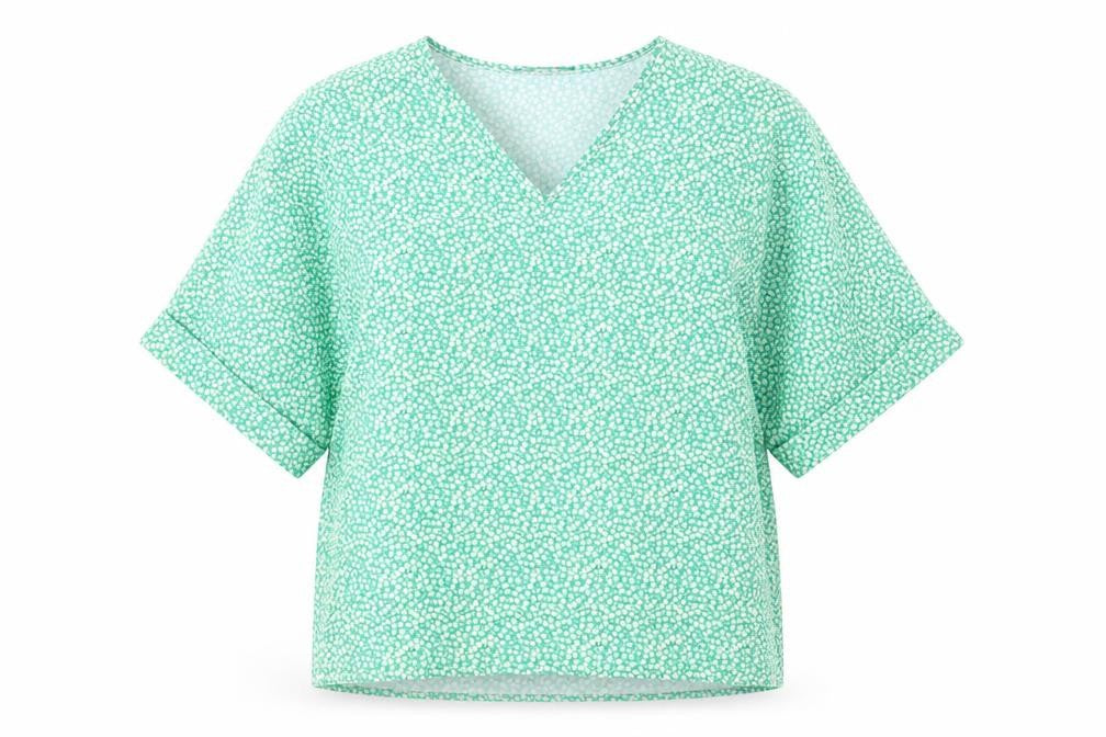 Womens UK Size 6 Boohoo Green Basic Blouse