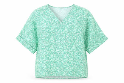 Womens UK Size 6 Boohoo Green Basic Blouse