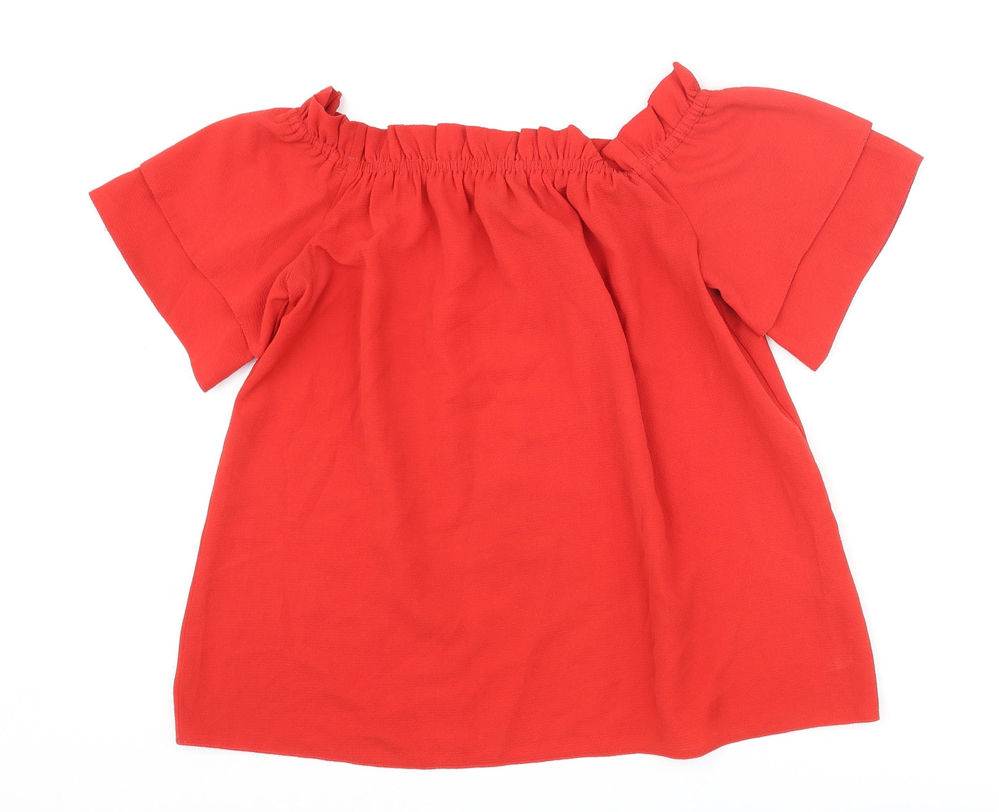 Womens UK Size 10 Dorothy Perkins Red Basic Blouse