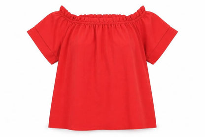 Womens UK Size 10 Dorothy Perkins Red Basic Blouse