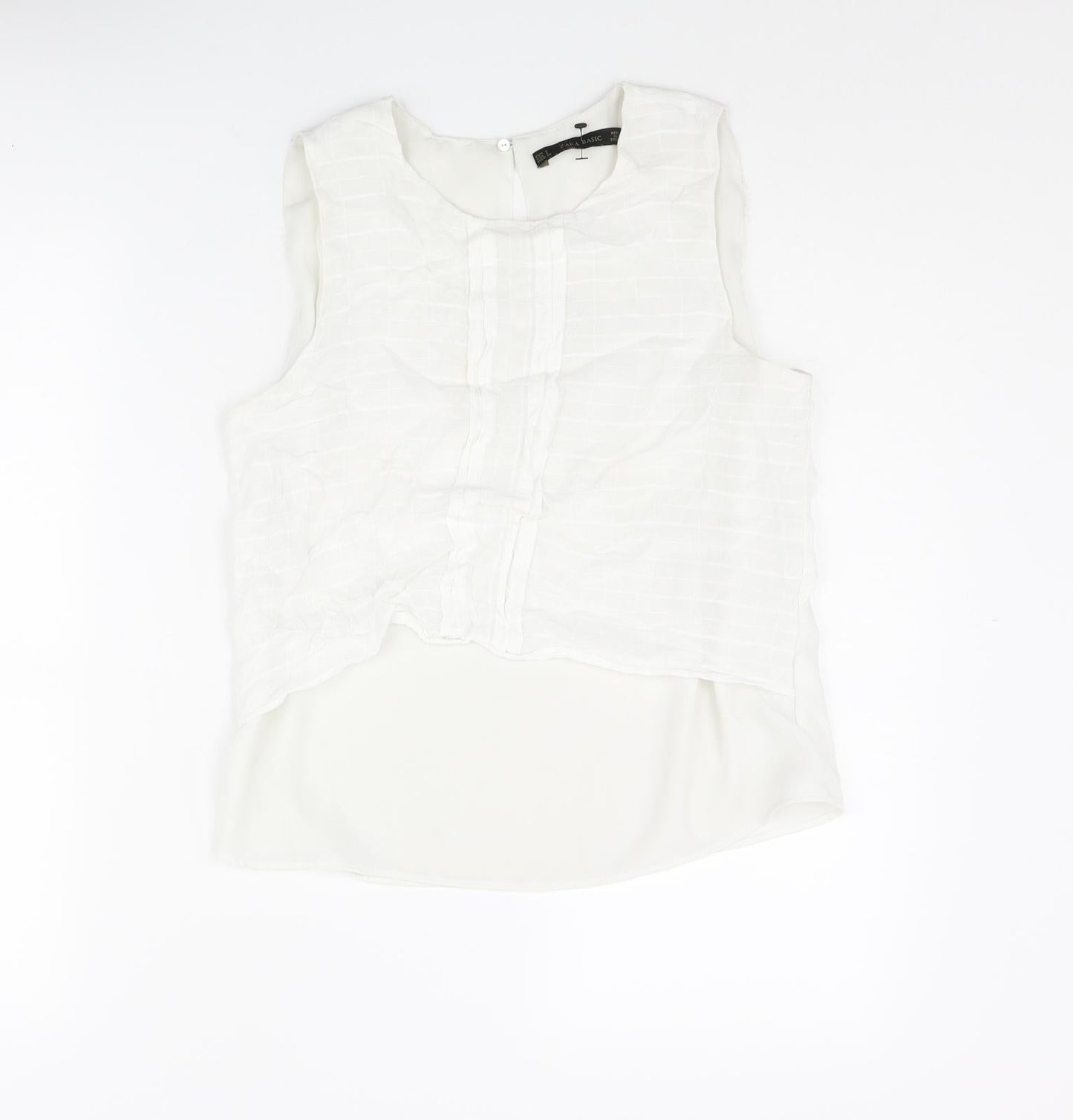 Womens UK Size S Zara White Basic Blouse