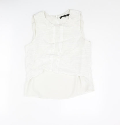 Womens UK Size S Zara White Basic Blouse