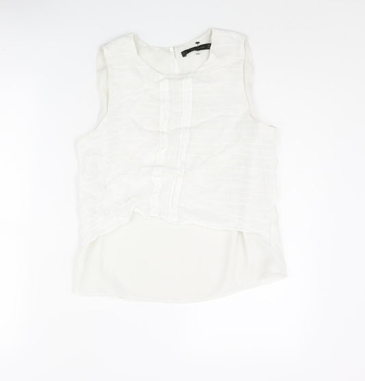 Womens UK Size S Zara White Basic Blouse