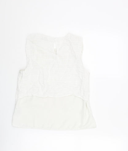 Womens UK Size S Zara White Basic Blouse
