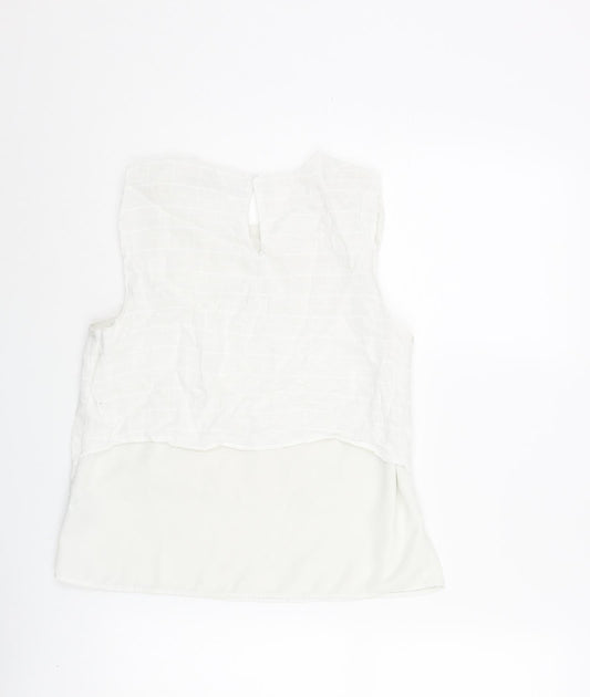 Womens UK Size S Zara White Basic Blouse