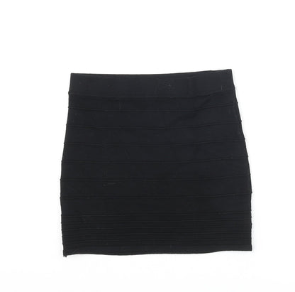 Charlotte Russe Womens Black Viscose Mini Skirt Size XS