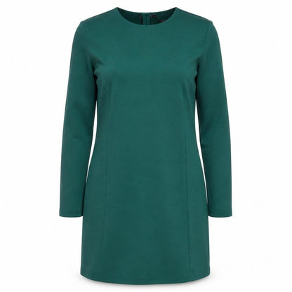Zara Womens Green Polyester Mini Size L Round Neck Pullover