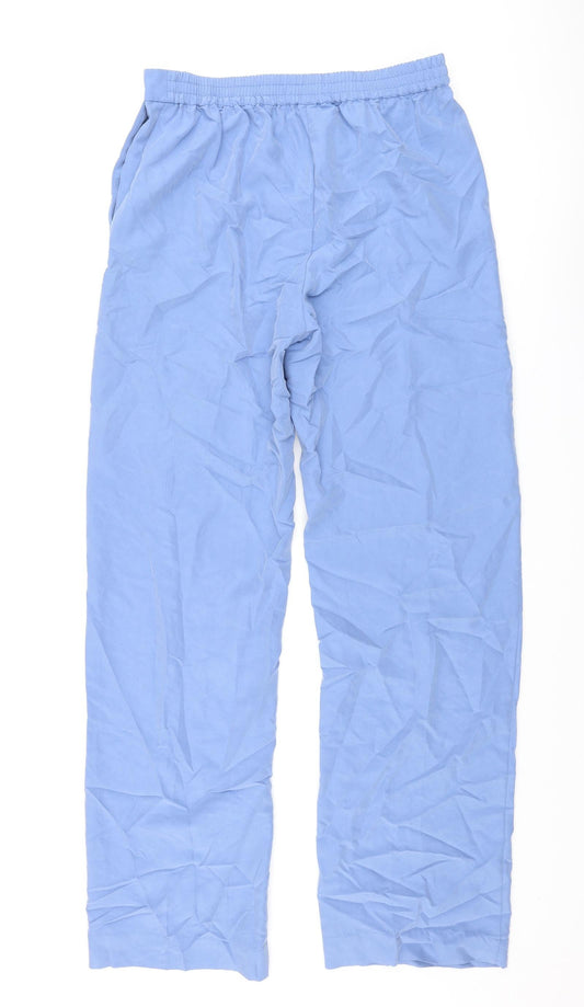 Mango Womens Blue Modal Trousers Size M L32 in Regular