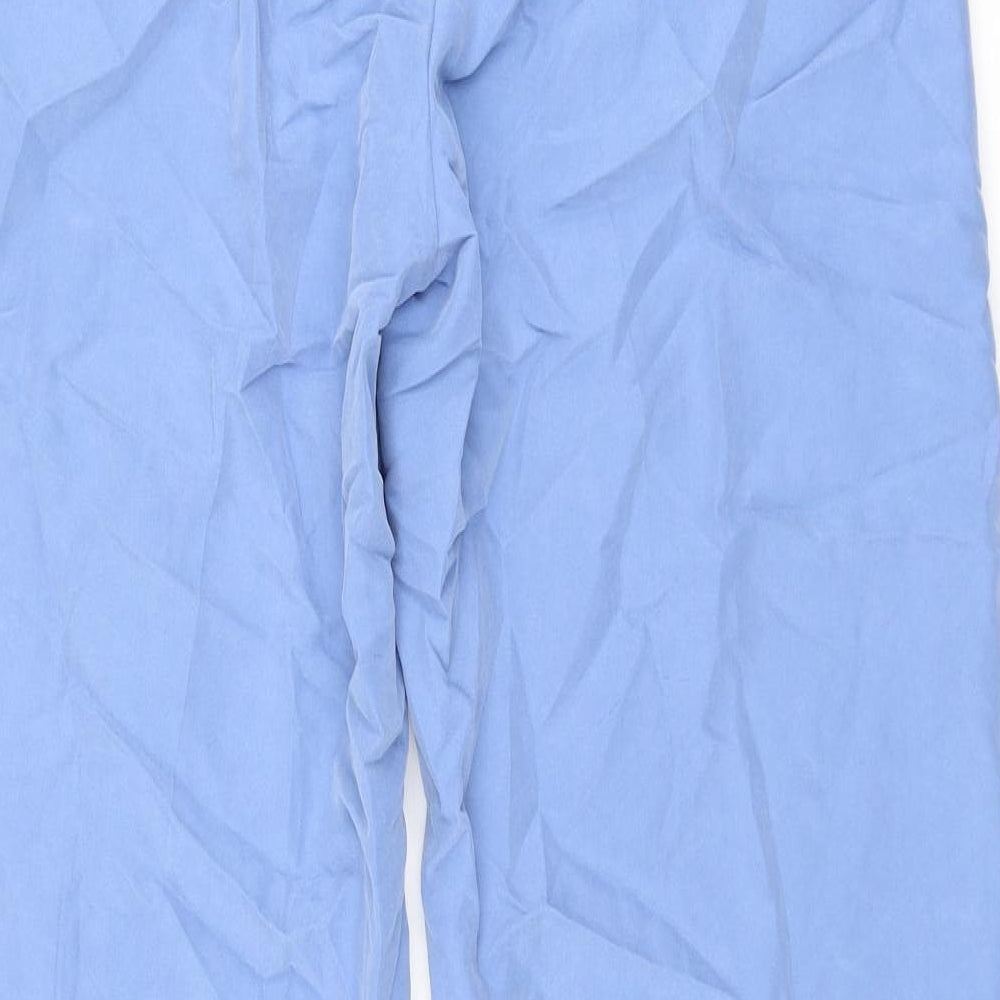 Mango Womens Blue Modal Trousers Size M L32 in Regular