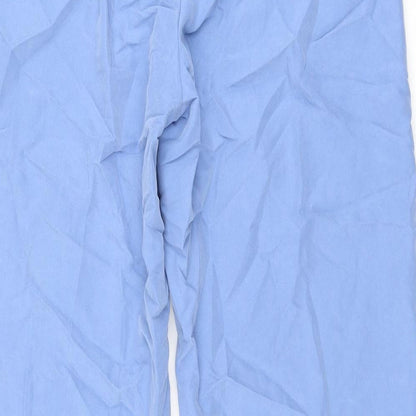 Mango Womens Blue Modal Trousers Size M L32 in Regular