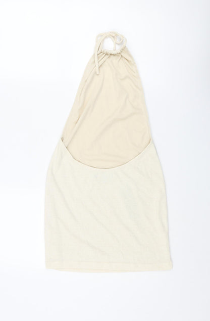 Motel Womens Ivory Viscose Mini Size XS Halter Tie