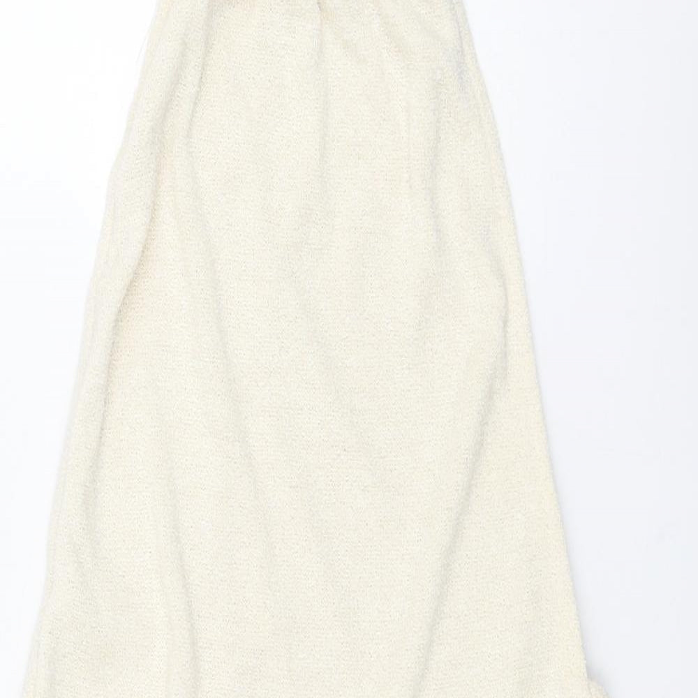 Motel Womens Ivory Viscose Mini Size XS Halter Tie