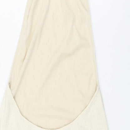 Motel Womens Ivory Viscose Mini Size XS Halter Tie