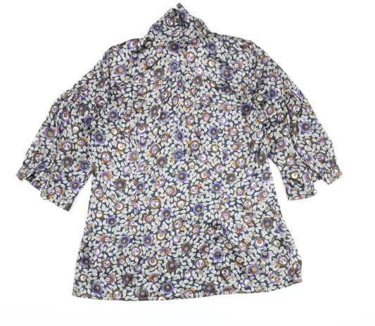 Womens UK Size 12 NEXT Multicoloured Basic Blouse
