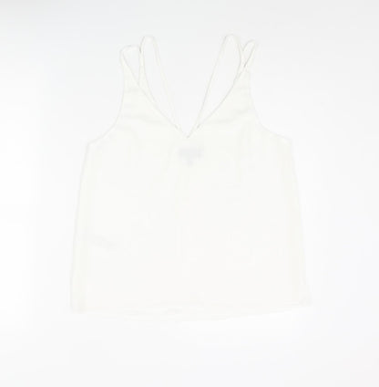 Womens UK Size 10 Topshop White Camisole Blouse