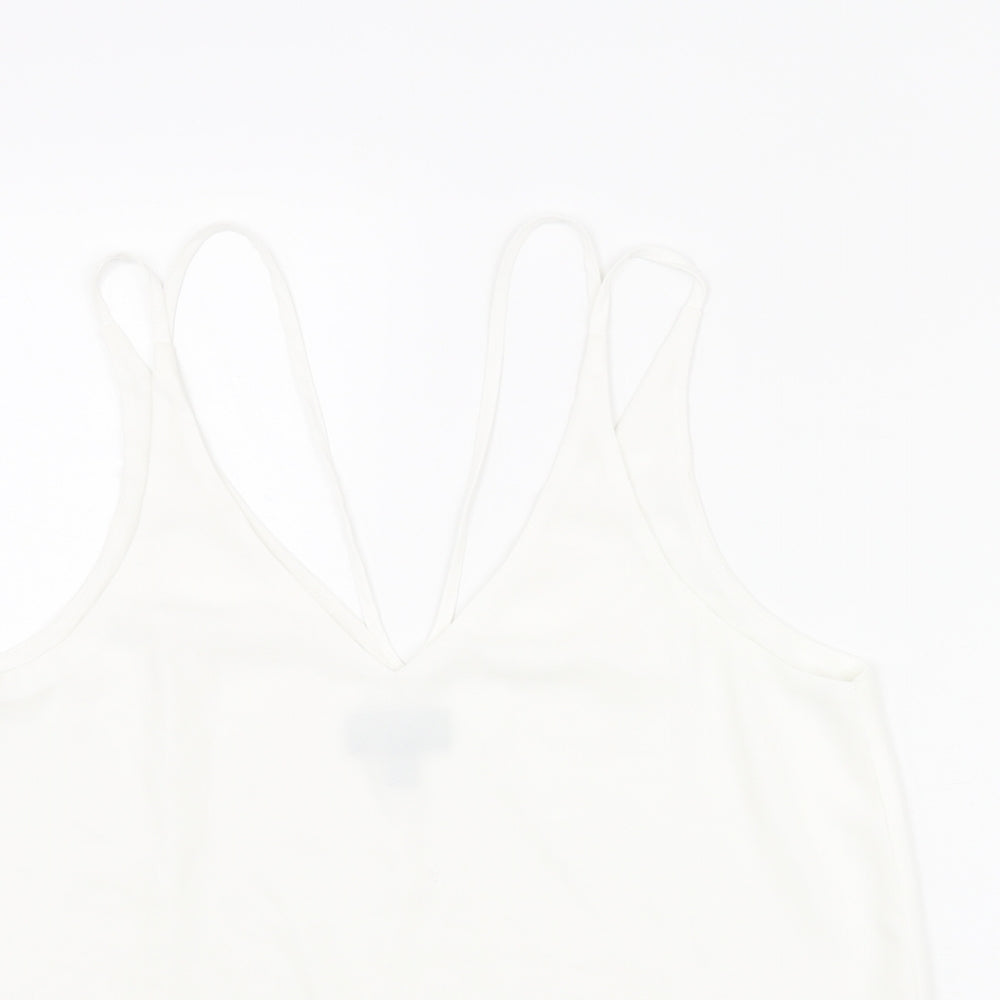 Womens UK Size 10 Topshop White Camisole Blouse