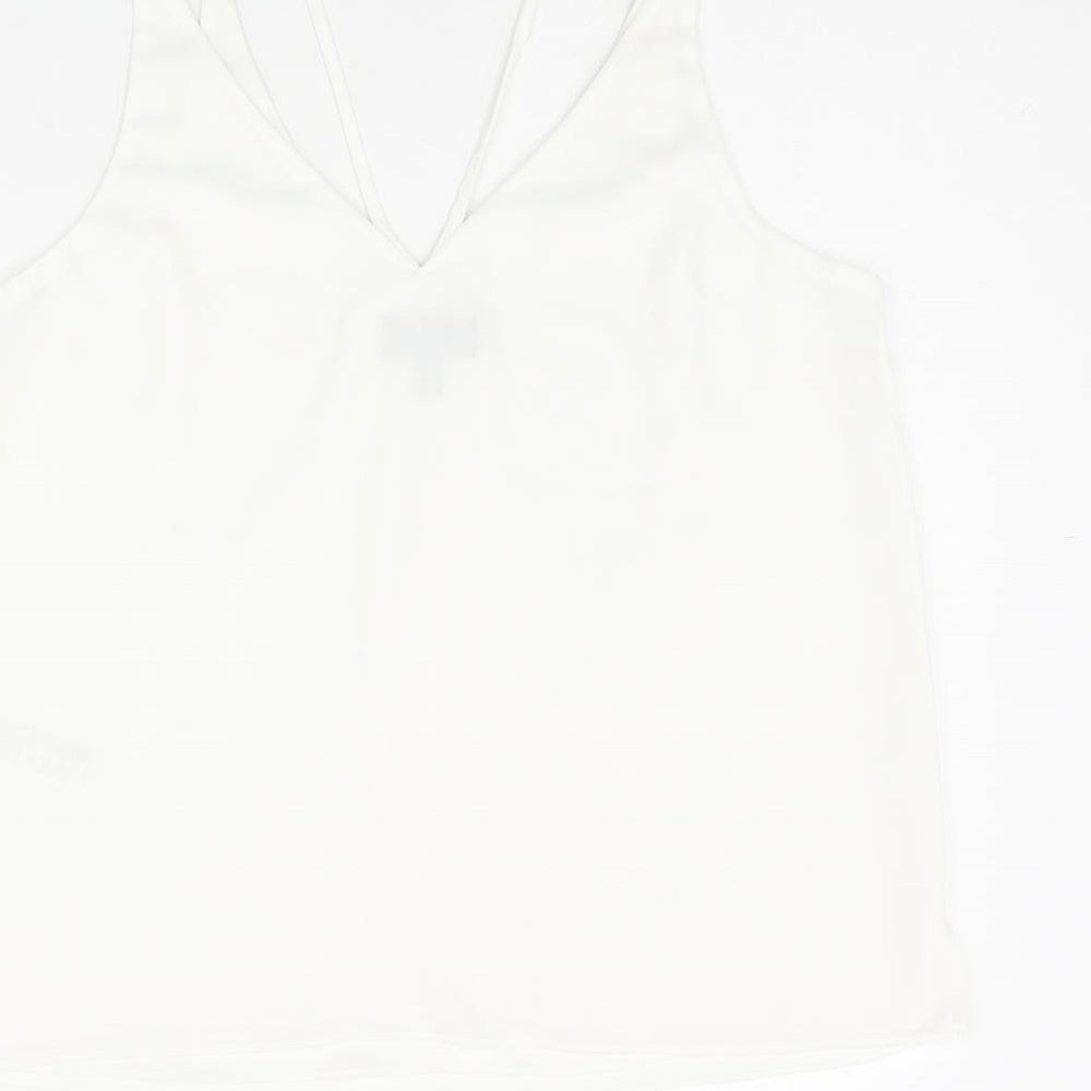 Womens UK Size 10 Topshop White Camisole Blouse