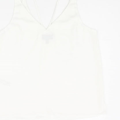 Womens UK Size 10 Topshop White Camisole Blouse