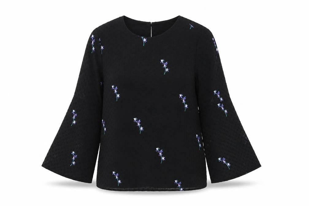 Womens UK Size 6 Warehouse Black Basic Blouse