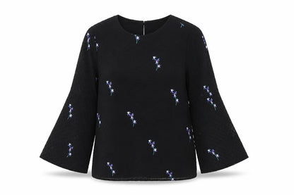 Womens UK Size 6 Warehouse Black Basic Blouse