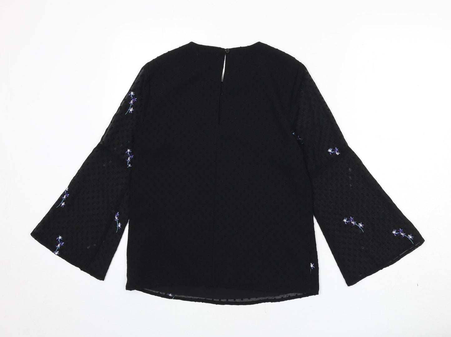 Womens UK Size 6 Warehouse Black Basic Blouse