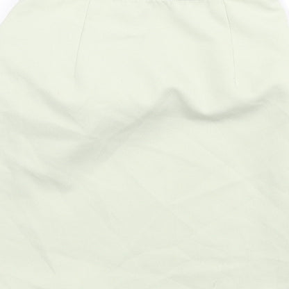 PRETTYLITTLETHING Womens Green Polyester Bandage Skirt Size 4 Zip - Knot Front