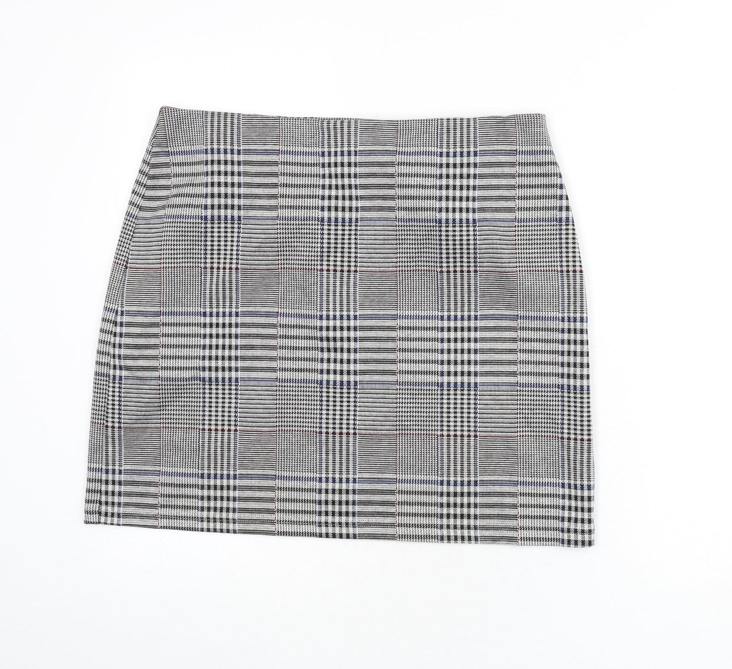 Marks and Spencer Womens Multicoloured Plaid Polyester A-Line Skirt Size 14