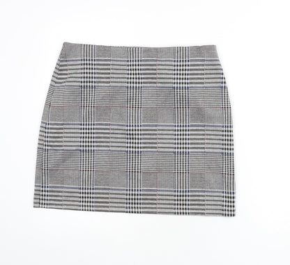 Marks and Spencer Womens Multicoloured Plaid Polyester A-Line Skirt Size 14