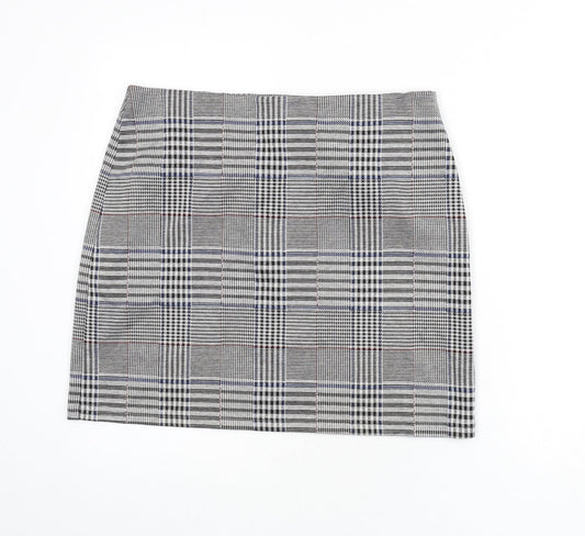 Marks and Spencer Womens Multicoloured Plaid Polyester A-Line Skirt Size 14
