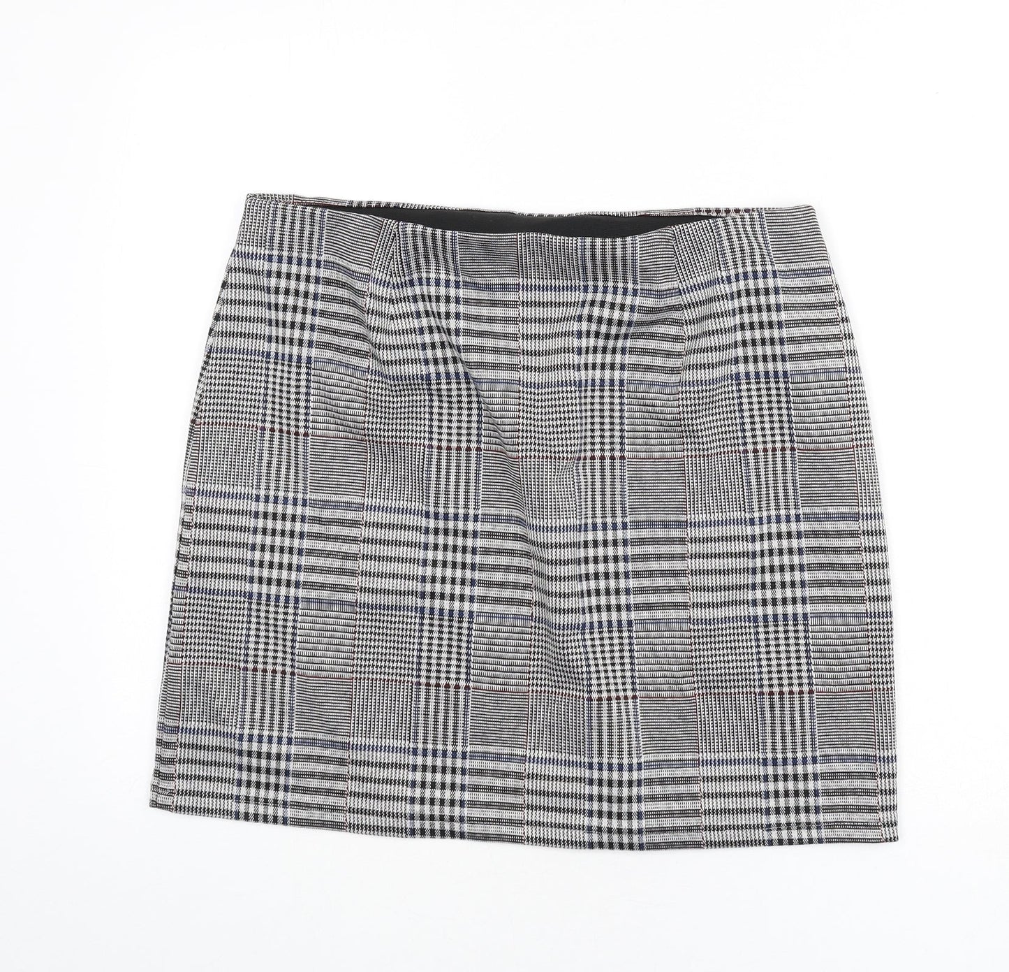 Marks and Spencer Womens Multicoloured Plaid Polyester A-Line Skirt Size 14