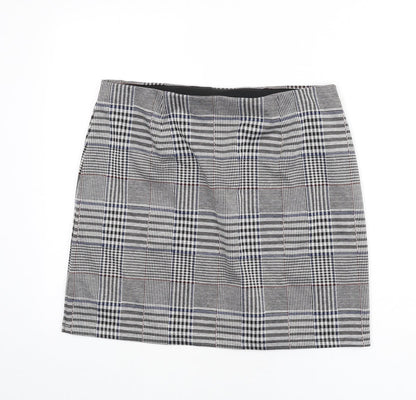 Marks and Spencer Womens Multicoloured Plaid Polyester A-Line Skirt Size 14