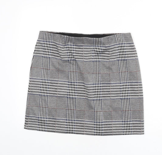 Marks and Spencer Womens Multicoloured Plaid Polyester A-Line Skirt Size 14