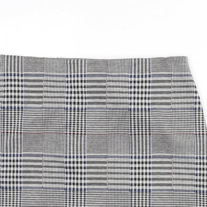 Marks and Spencer Womens Multicoloured Plaid Polyester A-Line Skirt Size 14