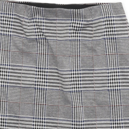 Marks and Spencer Womens Multicoloured Plaid Polyester A-Line Skirt Size 14