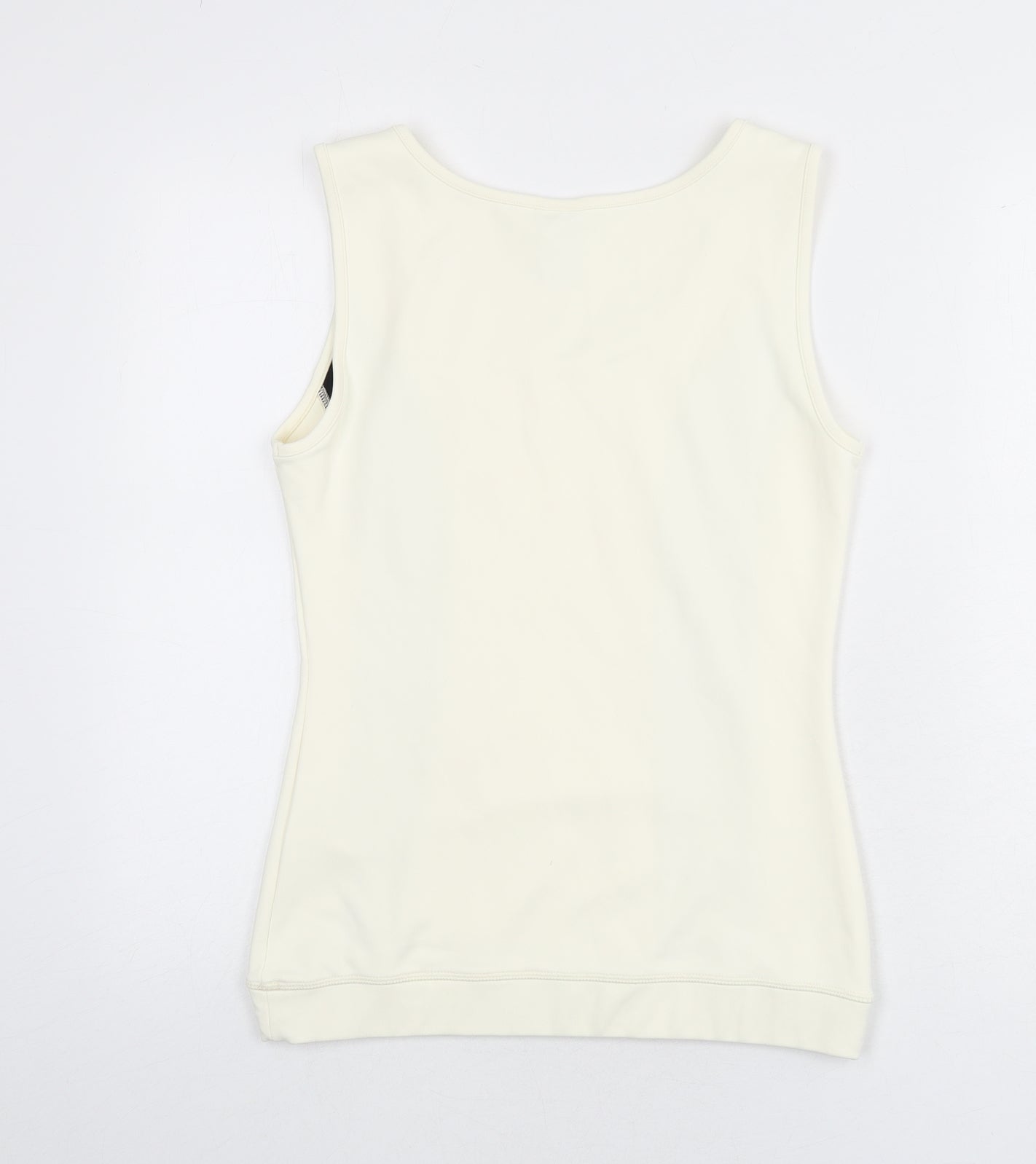 PRIVACY Womens Ivory Nylon Basic Tank Size 10 Round Neck Pullover