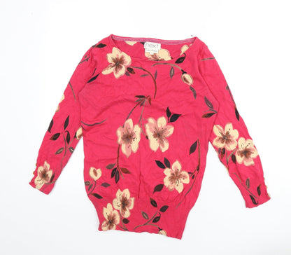 Womens UK Size 8 NEXT Pink Pullover Jumper