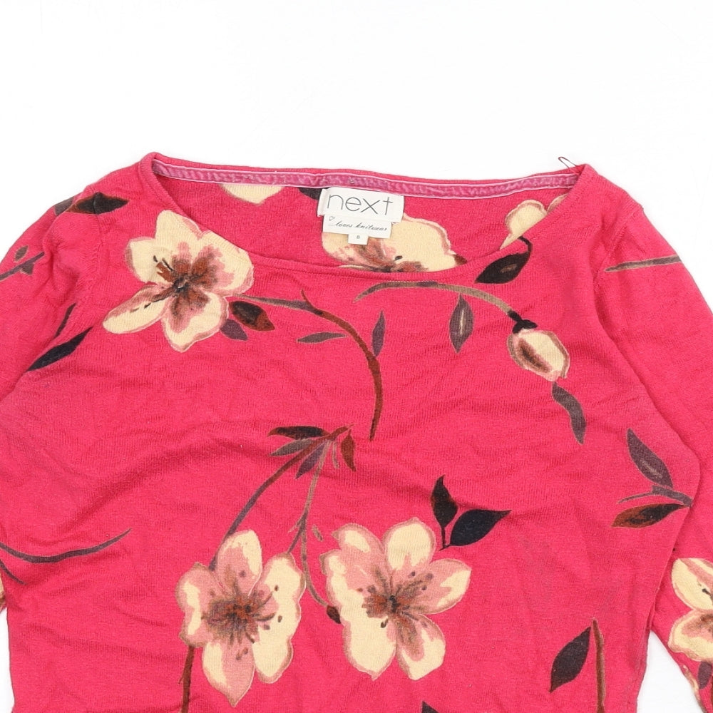 Womens UK Size 8 NEXT Pink Pullover Jumper
