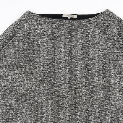 Great Plains Womens Black Geometric Polyester Jumper Dress Size S Boat Neck Pullover