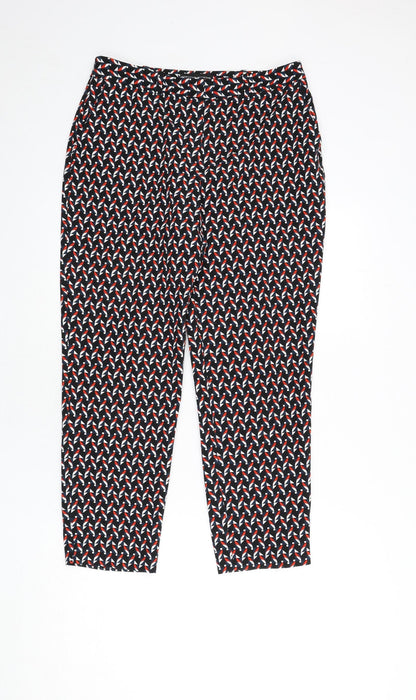 Womens UK Size 10 Dorothy Perkins Regular Fit  Multicoloured Trousers