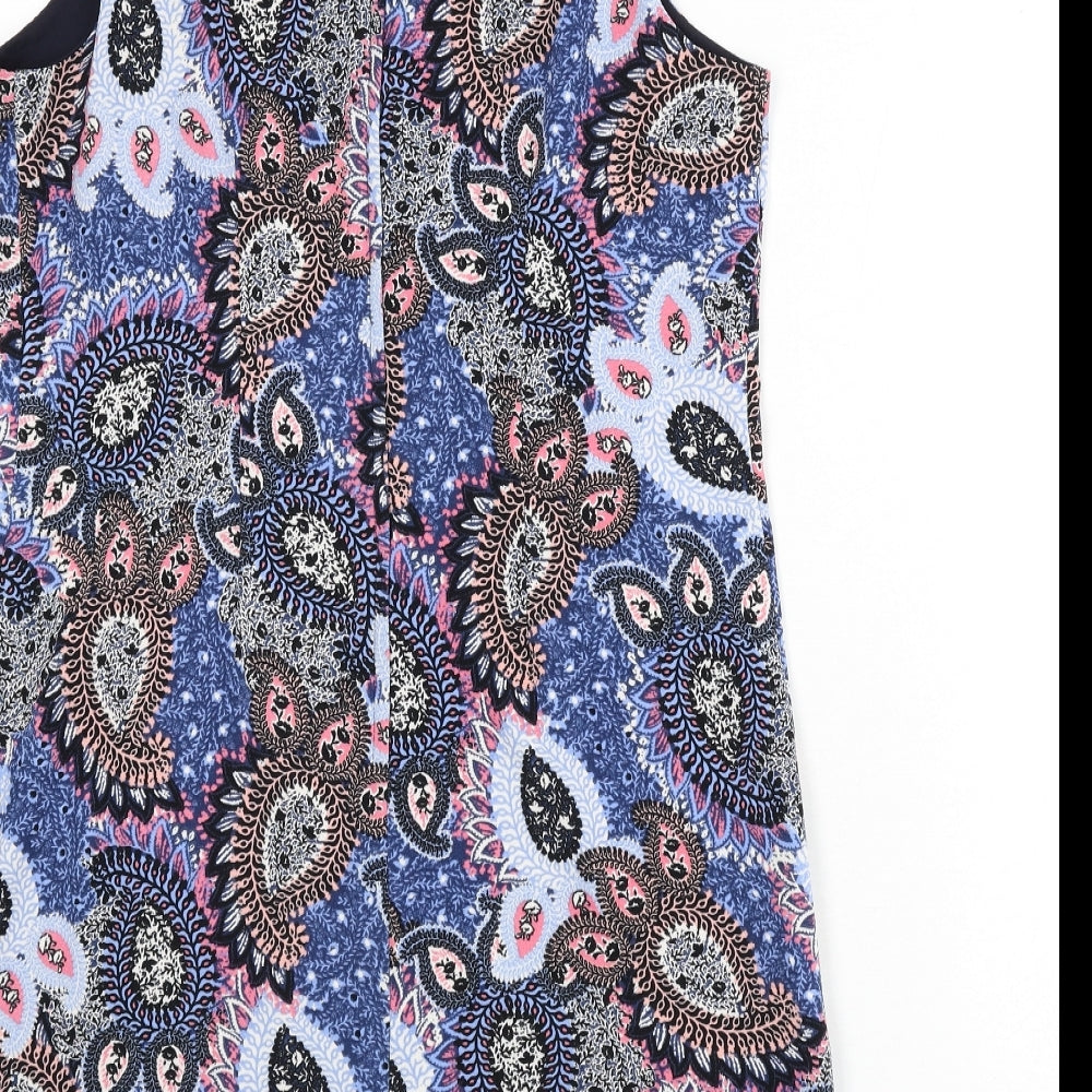 Dorothy Perkins Womens Multicoloured Geometric Polyester Sheath Size 14 Round Neck Zip - Paisley
