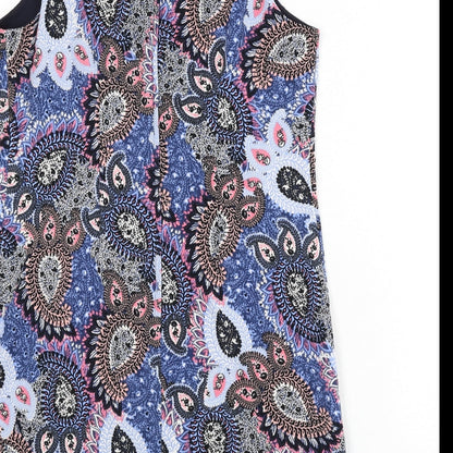 Dorothy Perkins Womens Multicoloured Geometric Polyester Sheath Size 14 Round Neck Zip - Paisley