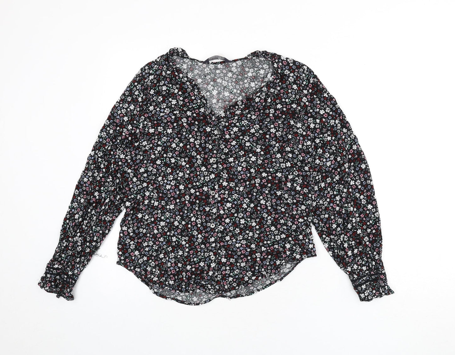 Womens UK Size 10 Marks and Spencer Multicoloured Basic Button-Up